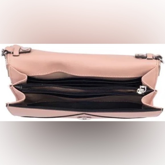 Rebecca Minkoff Cleo Wallet On a Chain Rosewood Crossbody Bag - Picture 5 of 6